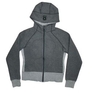 Lululemon Two Tone Grey Scuba Hoodie Size 6
